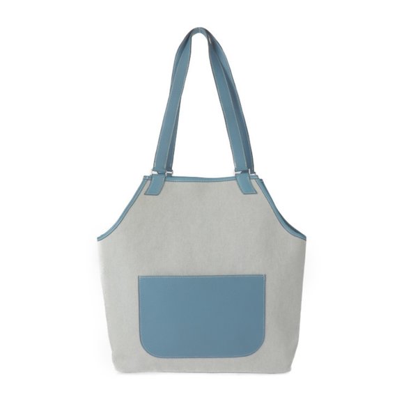 Hermès Jardinier GRAY CANVAS, LEATHER tote - Picture 1 of 10